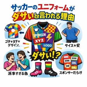 サッカーのユニフォームがダサいと言われる理由とかっこいい着こなし術