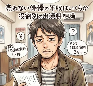 売れない俳優の年収はいくらか｜役割別の出演料相場