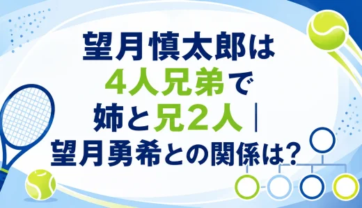 望月慎太郎は4人兄弟で姉と兄2人｜望月勇希との関係は？